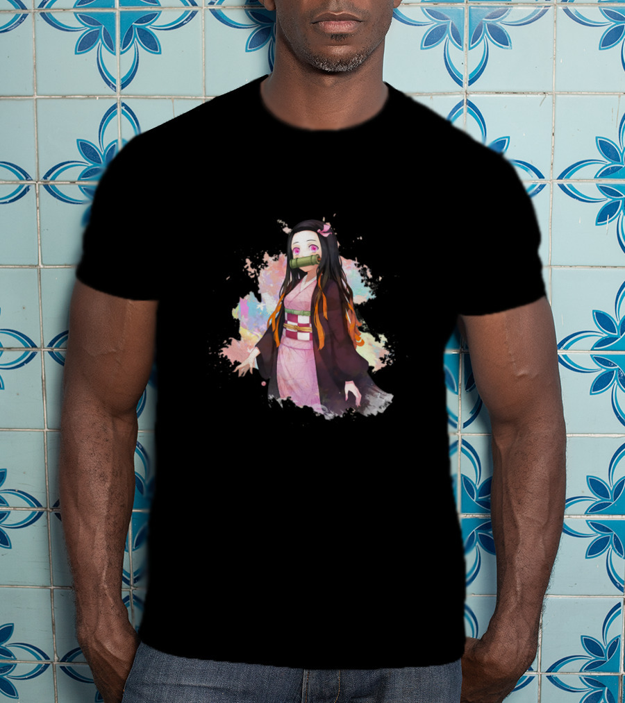 Cute Kawaii Nezuko From Demon Slayer Anime Character T-Shirt