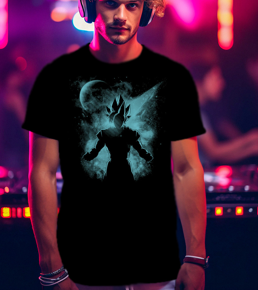 Super Saiyan Galaxy Aura Blue Level Mode T-Shirt