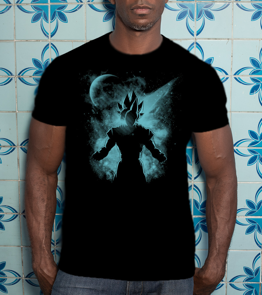 Super Saiyan Galaxy Aura Blue Level Mode T-Shirt