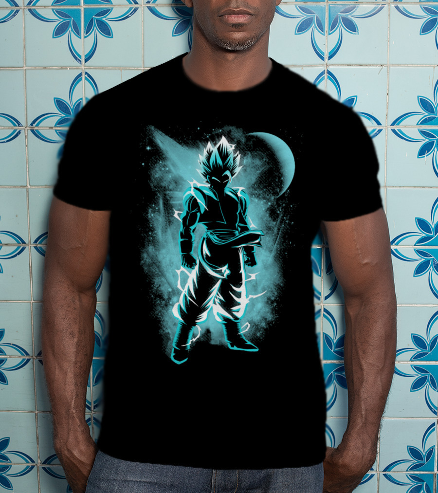 Fusion Warrior Super Saiyan Aura Moonlit Stance T-Shirt