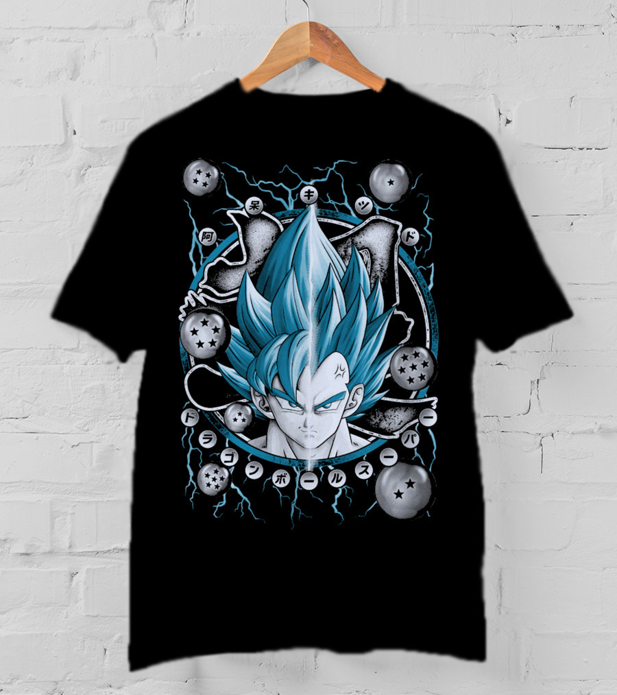 Goku X Vegeta Super Saiyan Blue Dragon Ball Z Kai Kenji T-Shirt