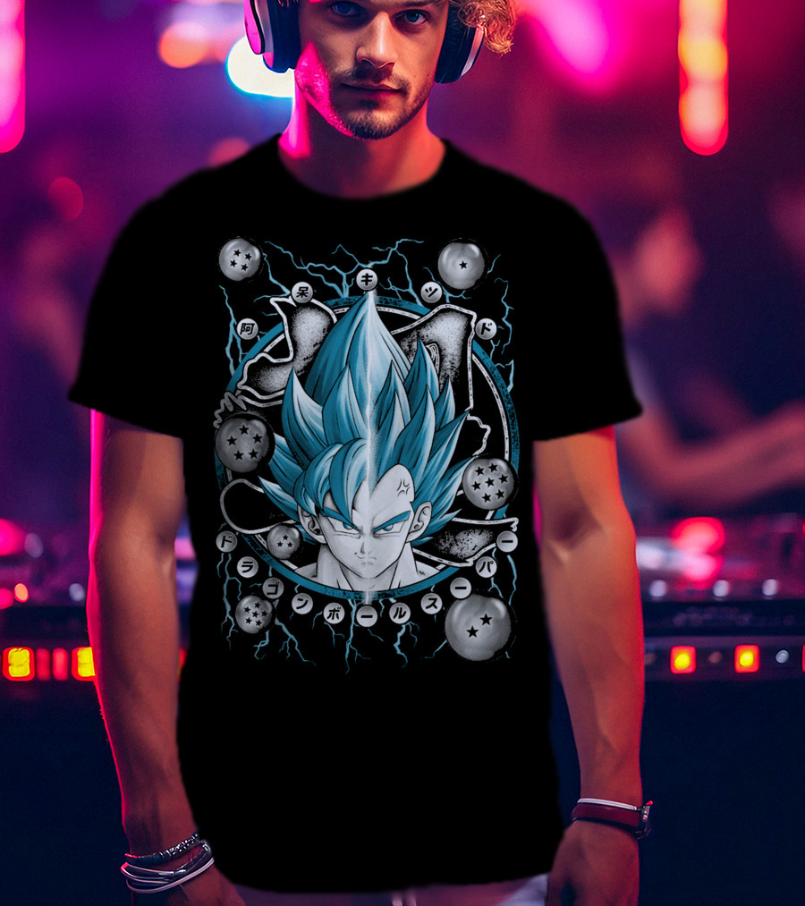 Goku X Vegeta Super Saiyan Blue Dragon Ball Z Kai Kenji T-Shirt
