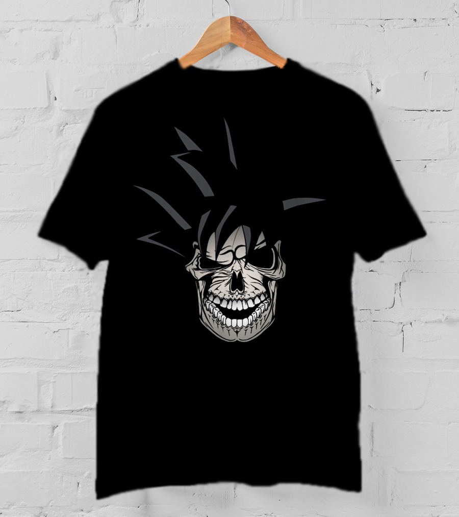 Krazy Saiyan Skull With Spiked Hair T-Shirt
