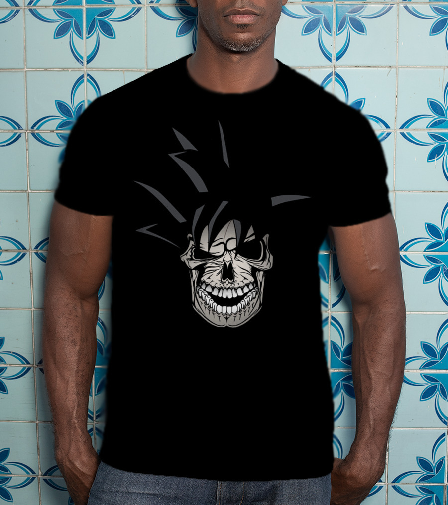 Krazy Saiyan Skull With Spiked Hair T-Shirt