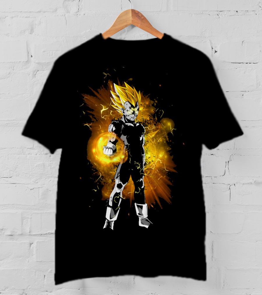 Majin Vegeta Ultimate Sacrifice Fiery Aura Power Stance T-Shirt