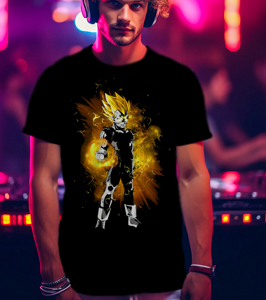 Majin Vegeta Ultimate Sacrifice Fiery Aura Power Stance T-Shirt