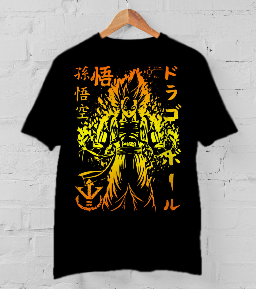 Dragon Ball Goku Super Saiyan Japanese Kanji T-Shirt