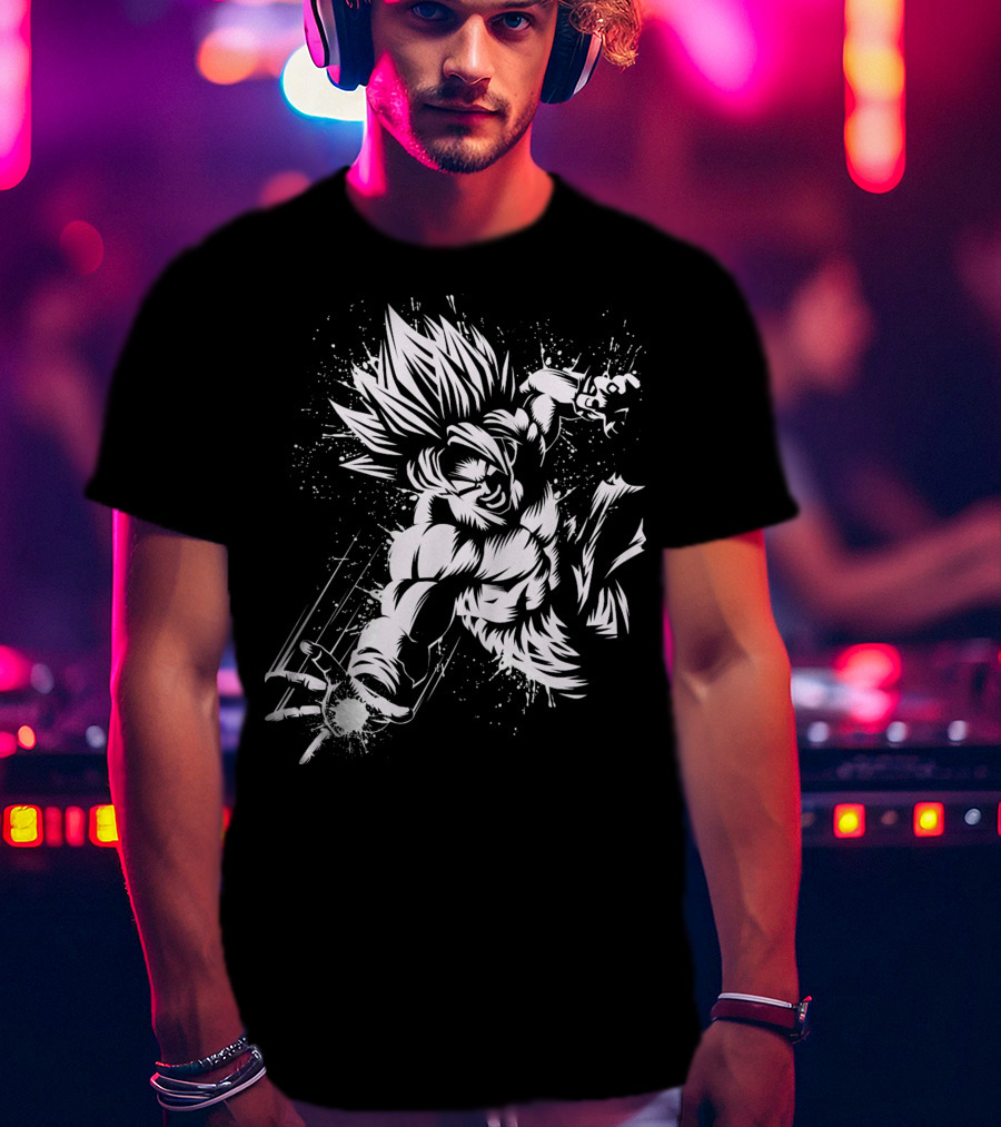 Super Saiyan Power Burst Action Attack T-Shirt