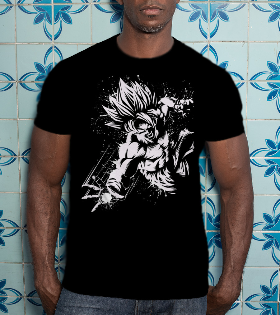 Super Saiyan Power Burst Action Attack T-Shirt