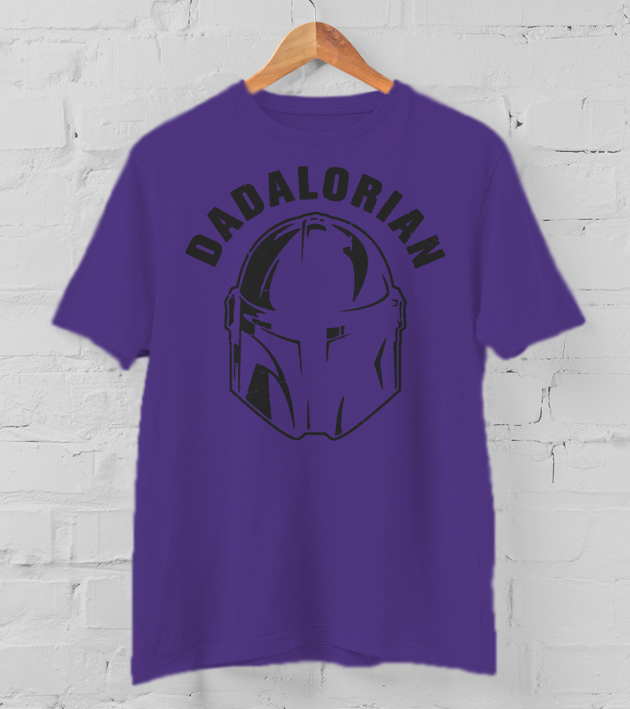 Dadalorian Funny Family Daddy Lover Father's Day Mandalorian Helmet T-Shirt