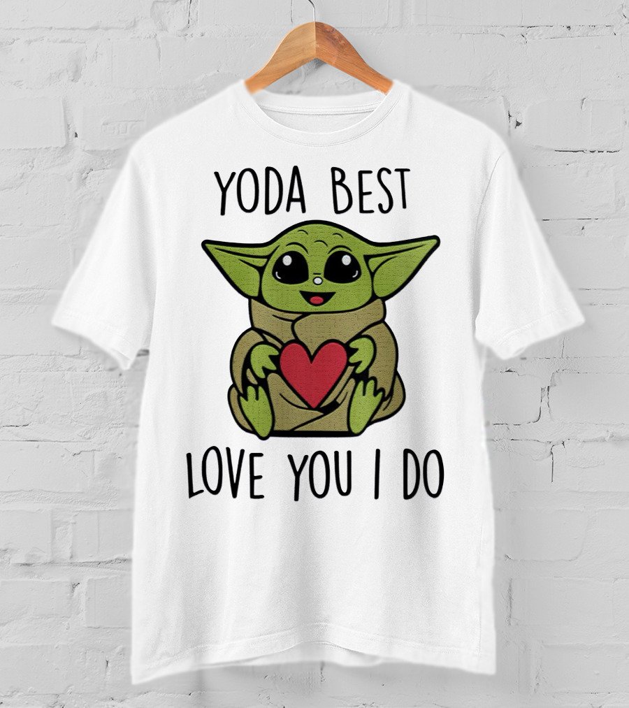 Yoda Best Love You I Do Cute Baby With Heart T-Shirt