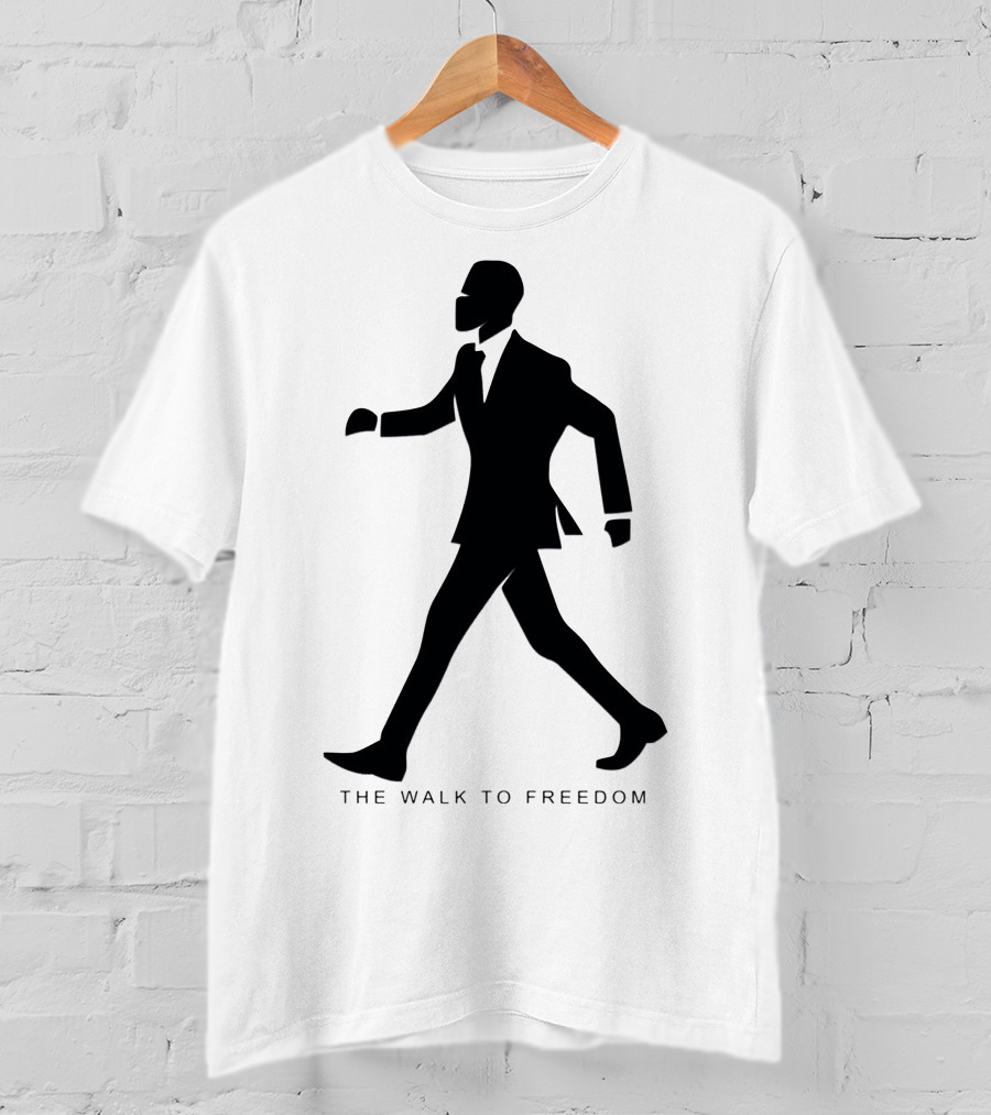 The Walk To Freedom Silhouette Figure In Motion T-Shirt