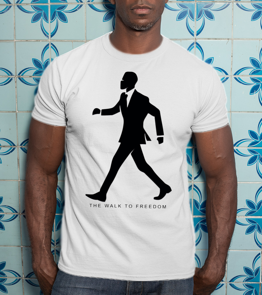 The Walk To Freedom Silhouette Figure In Motion T-Shirt