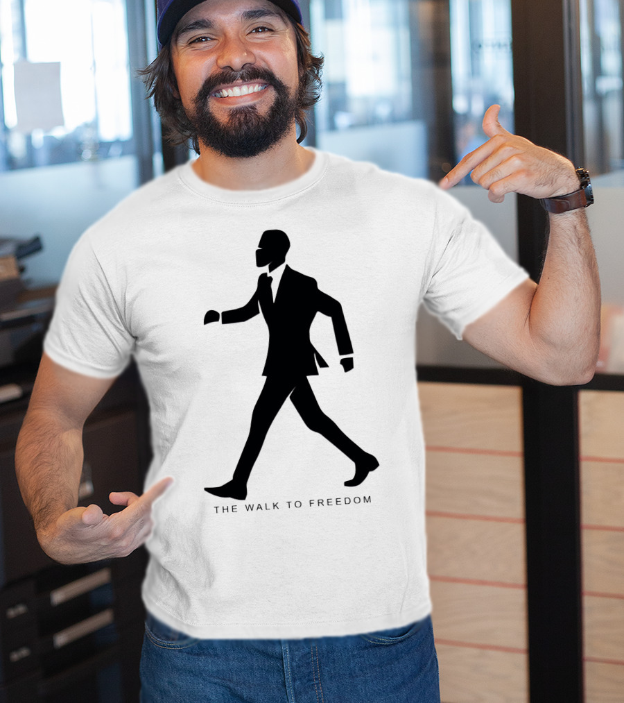 The Walk To Freedom Silhouette Figure In Motion T-Shirt