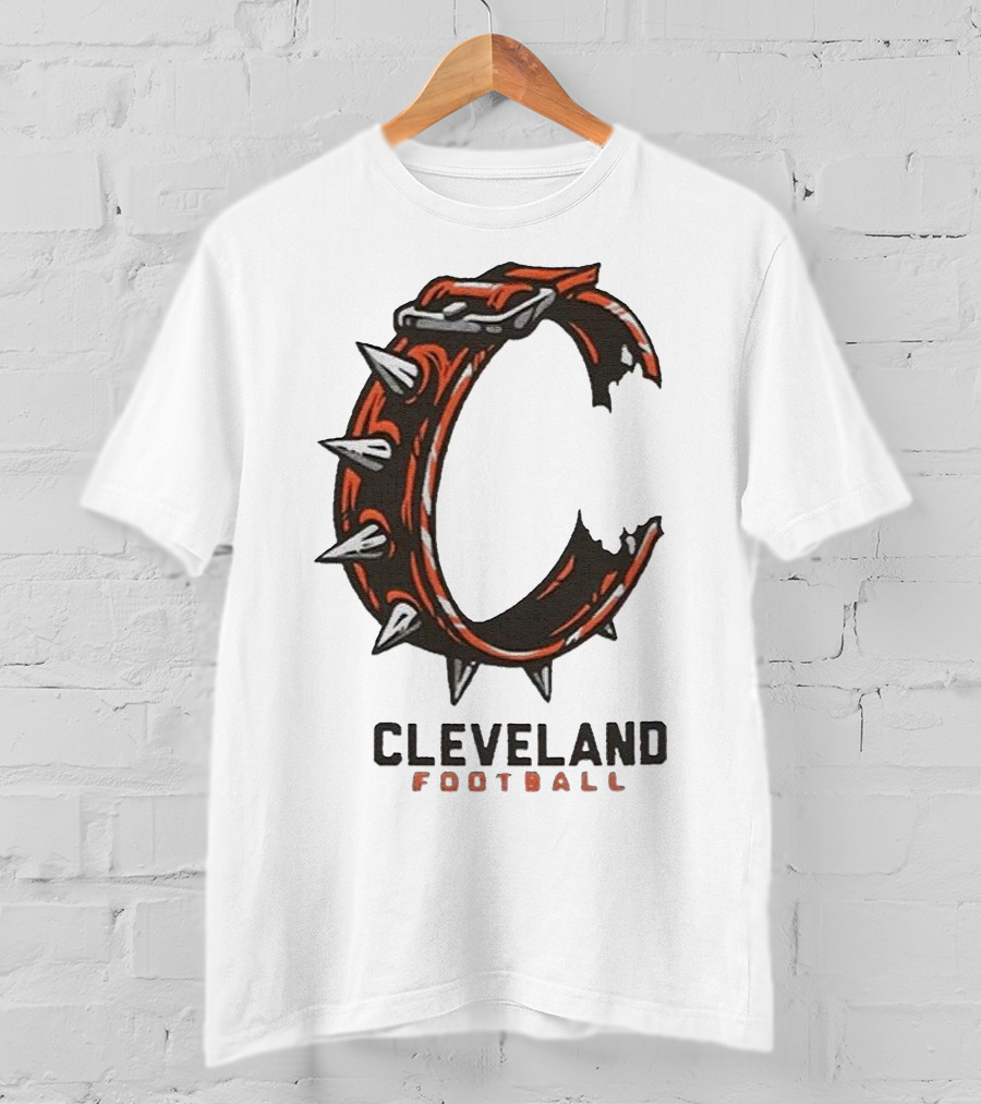 Cleveland Football Spiked Collar C T-Shirt