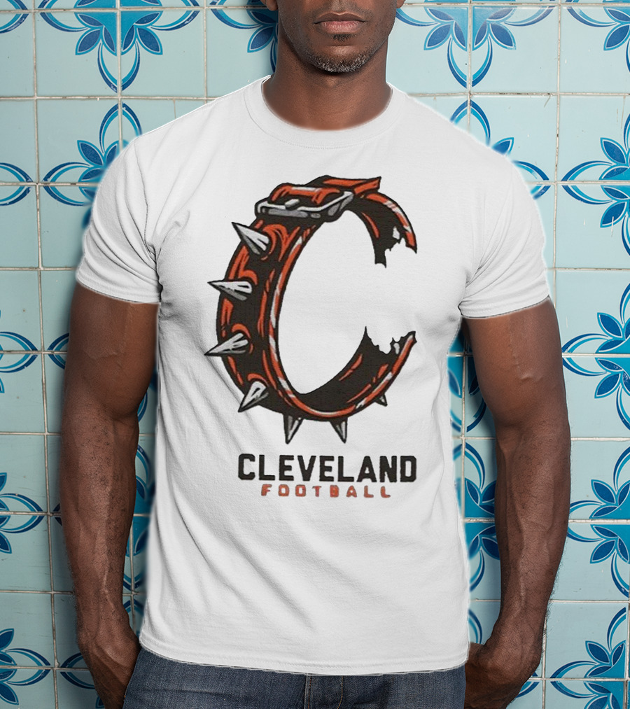 Cleveland Football Spiked Collar C T-Shirt