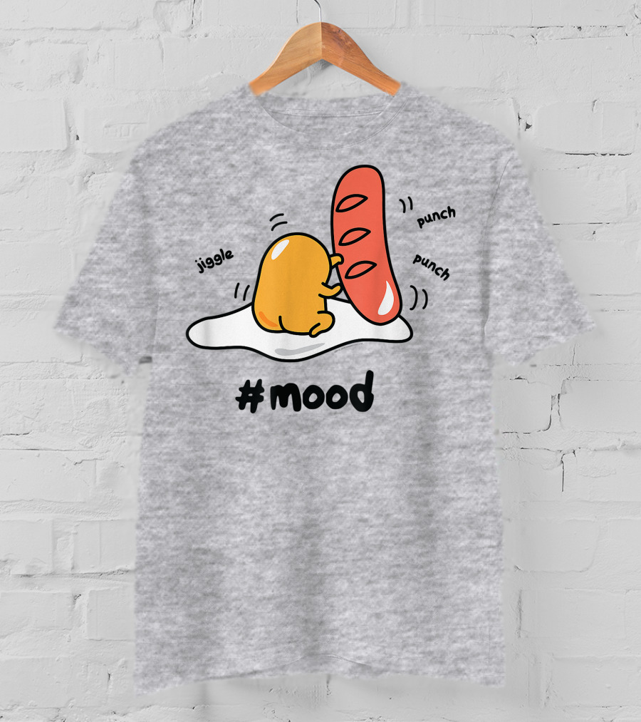 Gudetama Jiggle Punch Punch Hot Dog #Mood T-Shirt