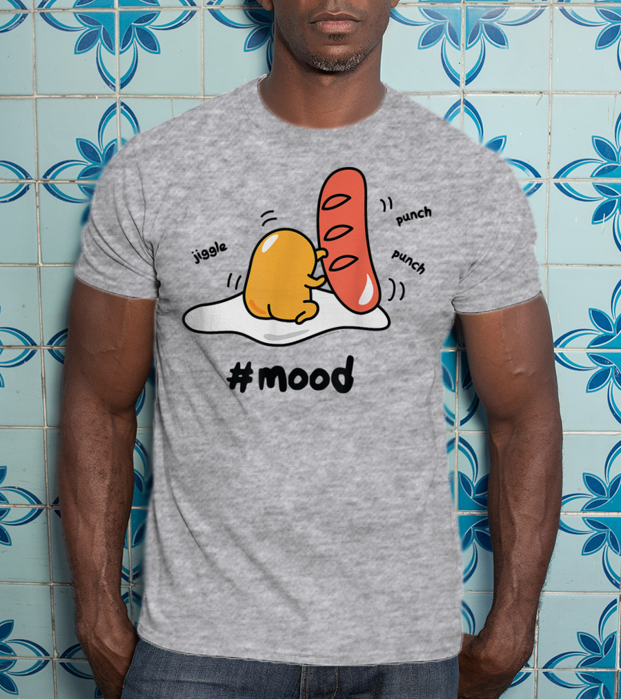 Gudetama Jiggle Punch Punch Hot Dog #Mood T-Shirt