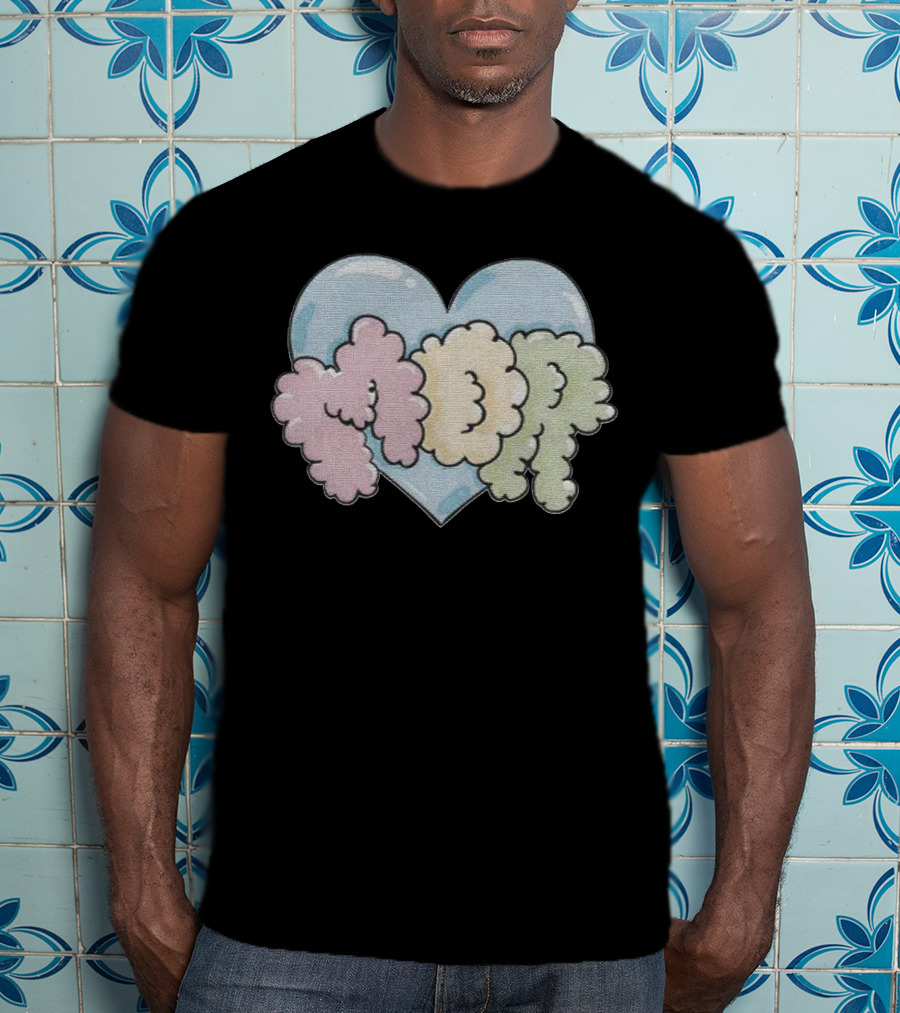 Feid Heart MOR Pastel Cloud Letters T-Shirt