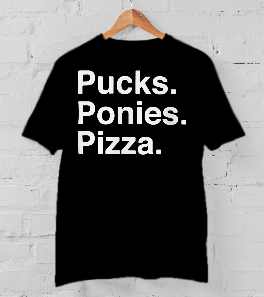 Elio Imbornone Pucks Ponies Pizza Fun T-Shirt