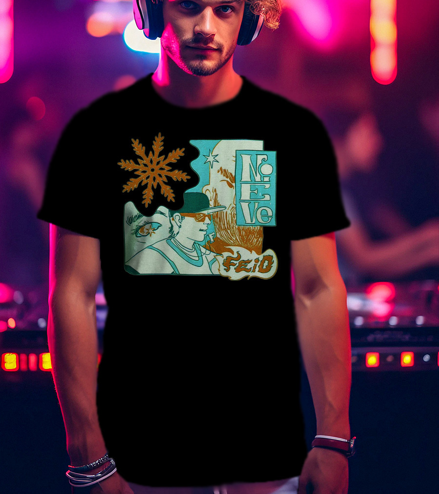 Feid Nieve White Snowflake T-Shirt