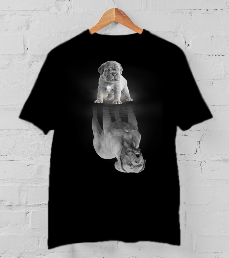 Dogue De Bordeaux Puppy Reflection Art Dogue De Bordeaux Mother Dogue De Bordeaux Dog T-Shirt