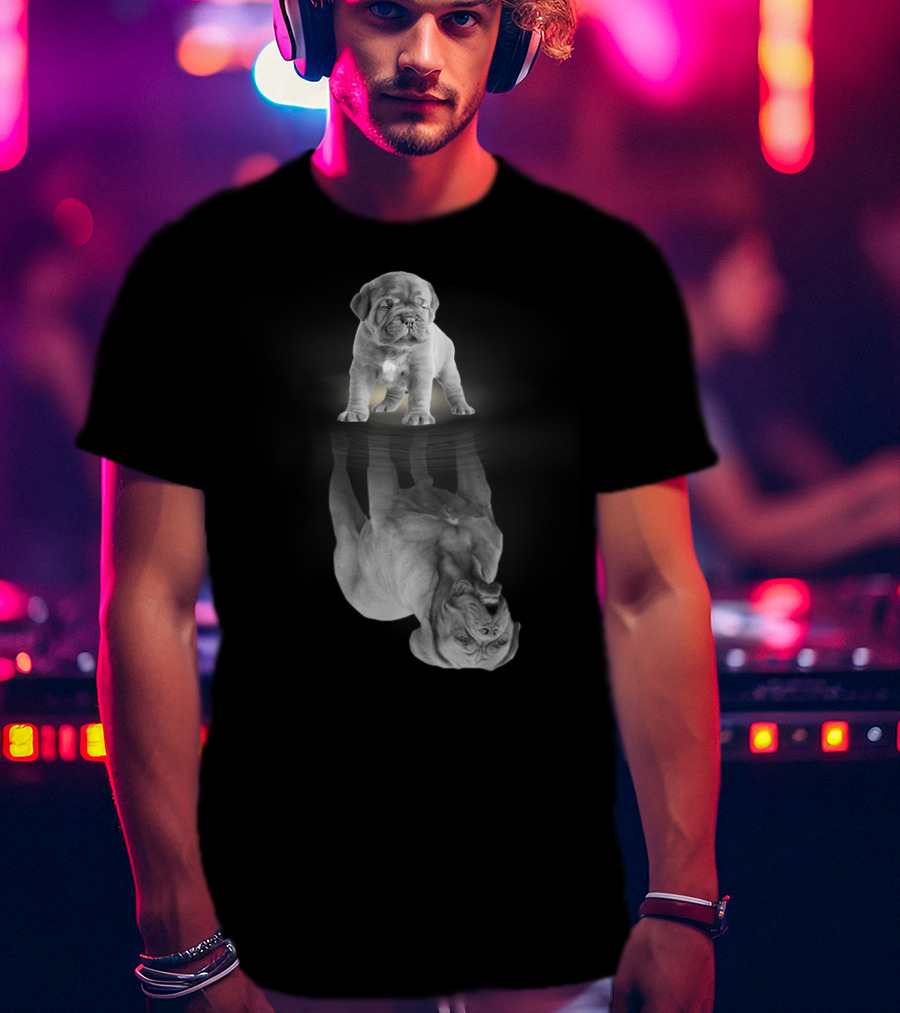 Dogue De Bordeaux Puppy Reflection Art Dogue De Bordeaux Mother Dogue De Bordeaux Dog T-Shirt