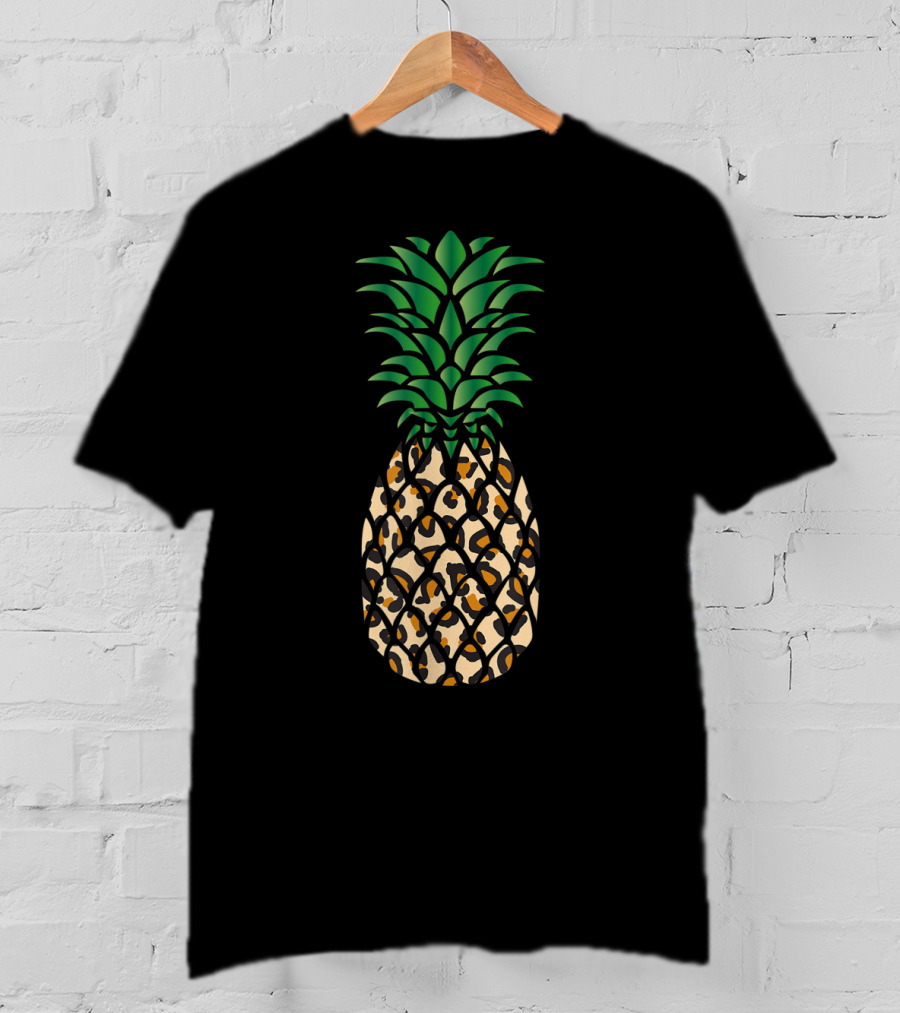 Cheetah Print Pineapple Fun Tropical T-Shirt