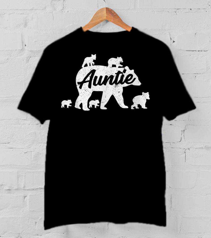 Vintage Auntie Bear With Five Cubs T-Shirt