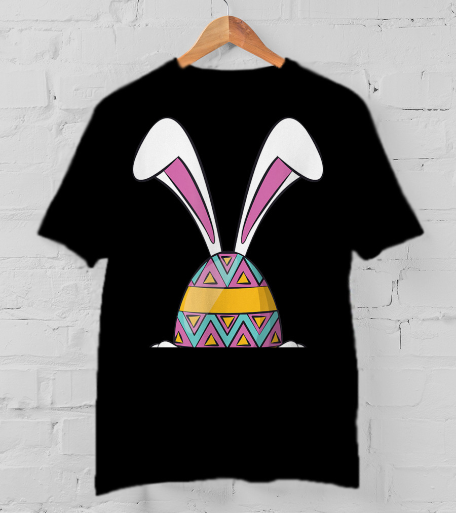 Funny Bunny Easter Cute Happy Rabbit Egg T-Shirt