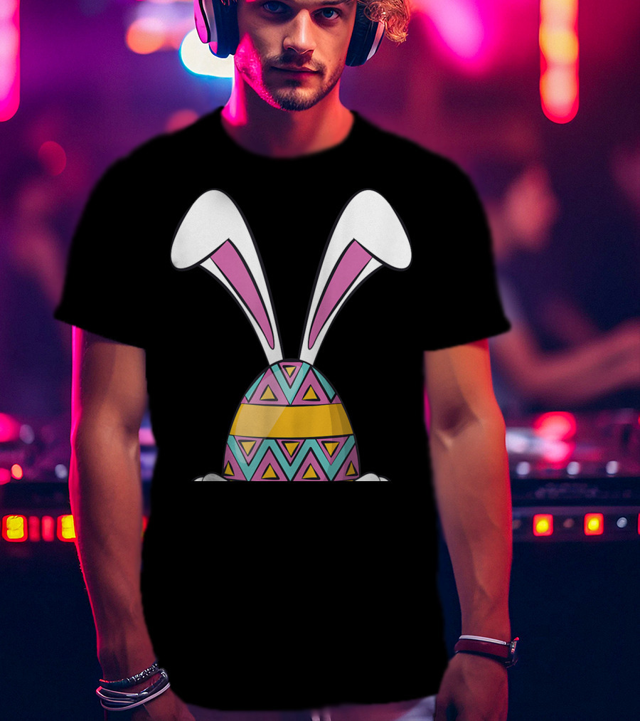 Funny Bunny Easter Cute Happy Rabbit Egg T-Shirt