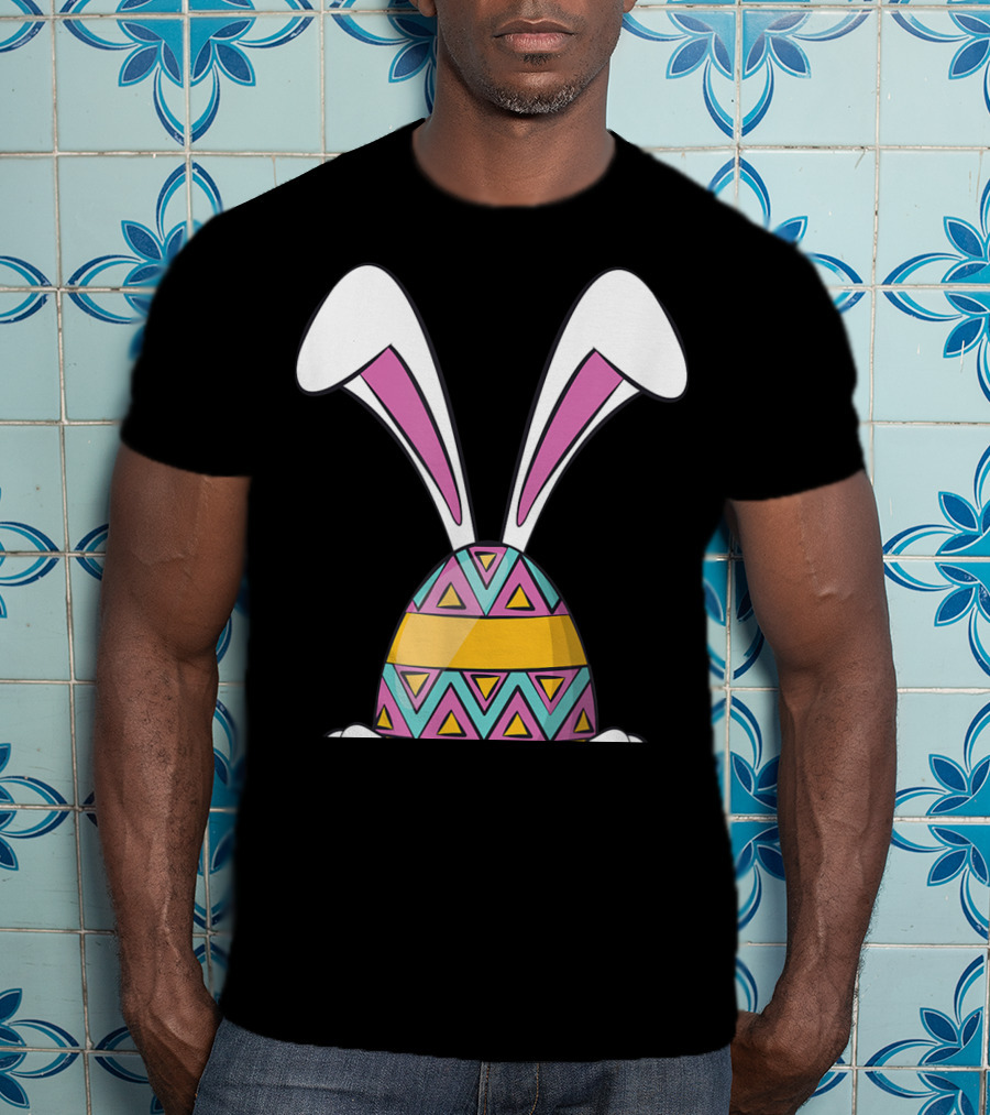 Funny Bunny Easter Cute Happy Rabbit Egg T-Shirt