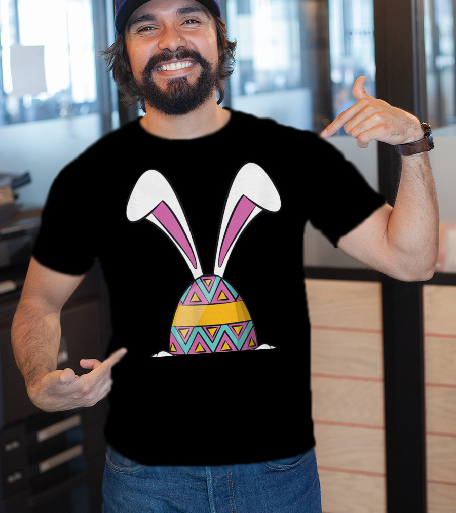 Funny Bunny Easter Cute Happy Rabbit Egg T-Shirt