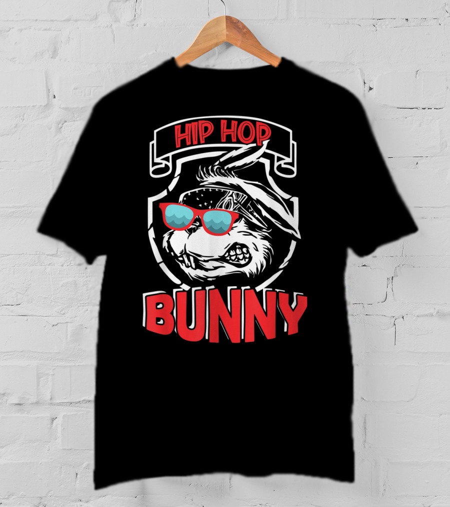Hip Hop Bunny With Sunglasses Easter Toddler T-Shirt