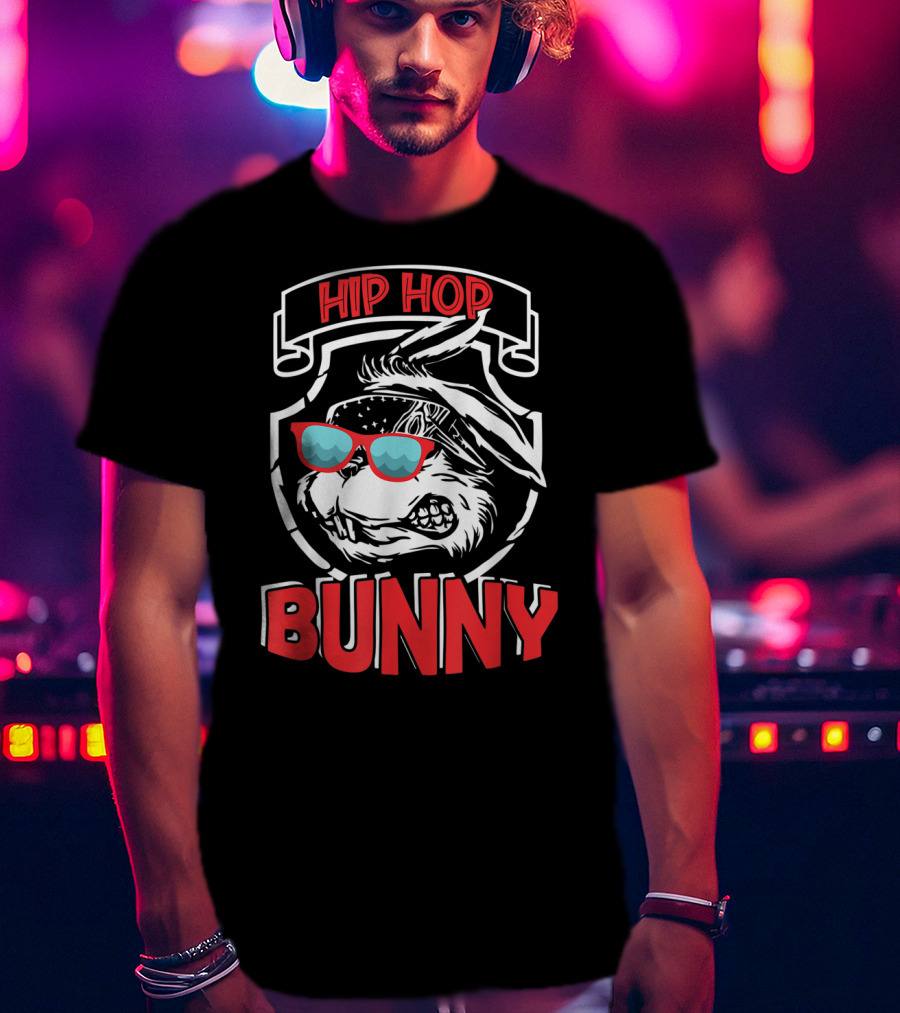 Hip Hop Bunny With Sunglasses Easter Toddler T-Shirt