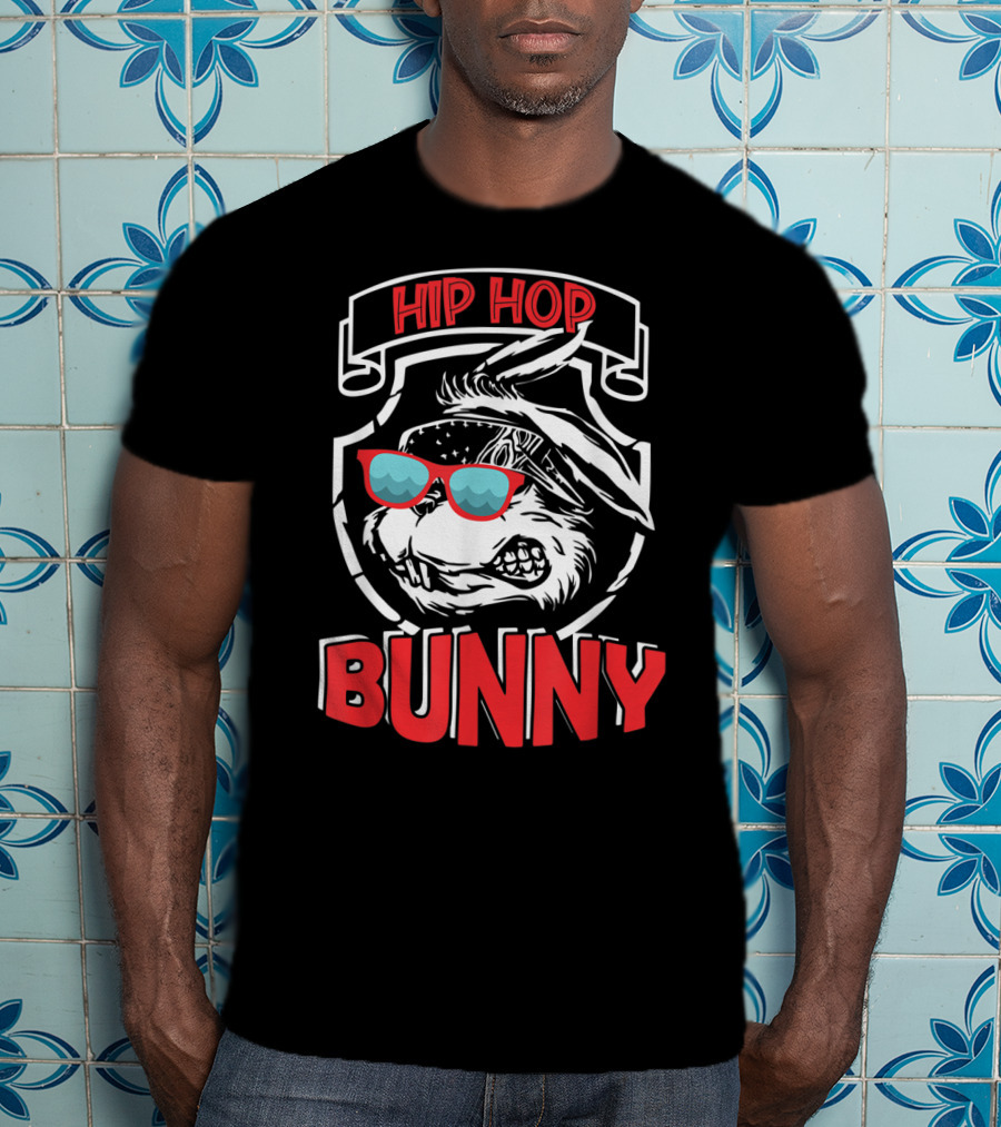 Hip Hop Bunny With Sunglasses Easter Toddler T-Shirt