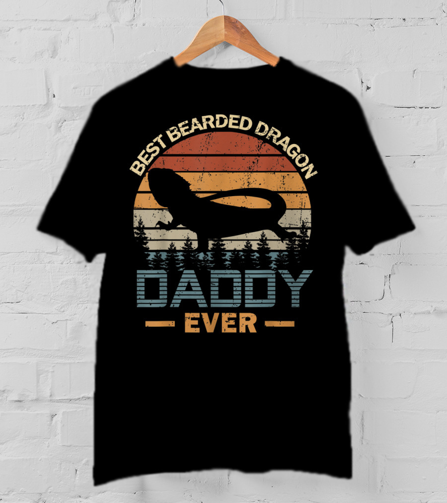 Best Bearded Dragon Daddy Ever Retro T-Shirt