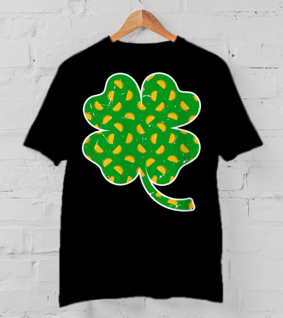 Taco Lover St Patricks Day Clover Saint Paddys Shamrock Tacos T-Shirt
