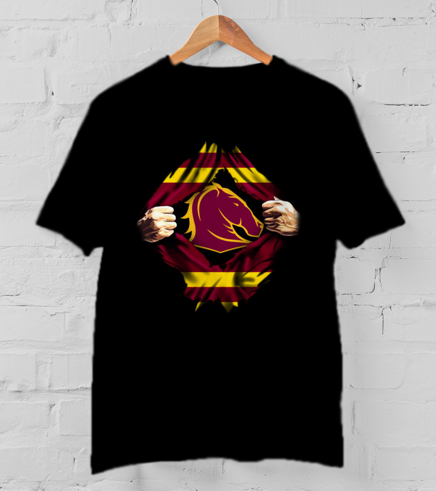 Brocons Flag Reveals Maroon And Yellow Horse T-Shirt