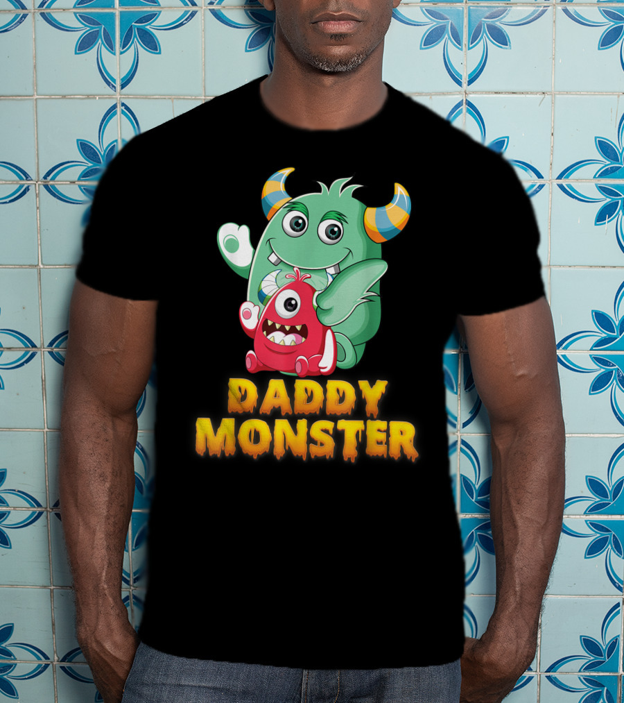 Daddy Monster Cute Cartoon Creatures T-Shirt