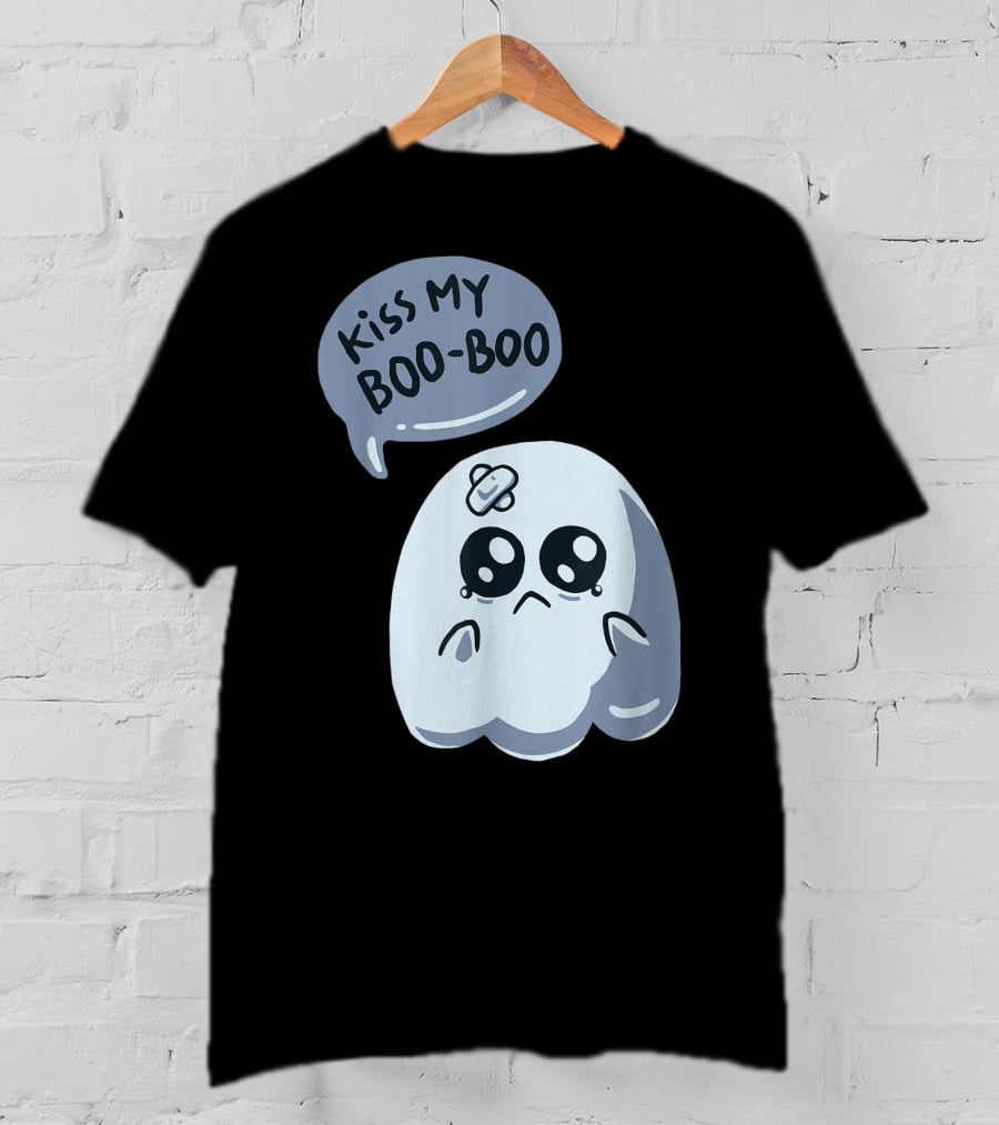 Kiss My Boo-Boo Sad Crying Ghost T-Shirt