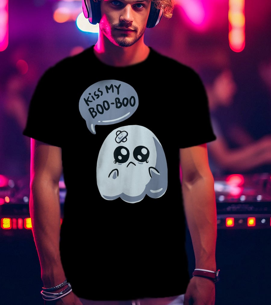 Kiss My Boo-Boo Sad Crying Ghost T-Shirt