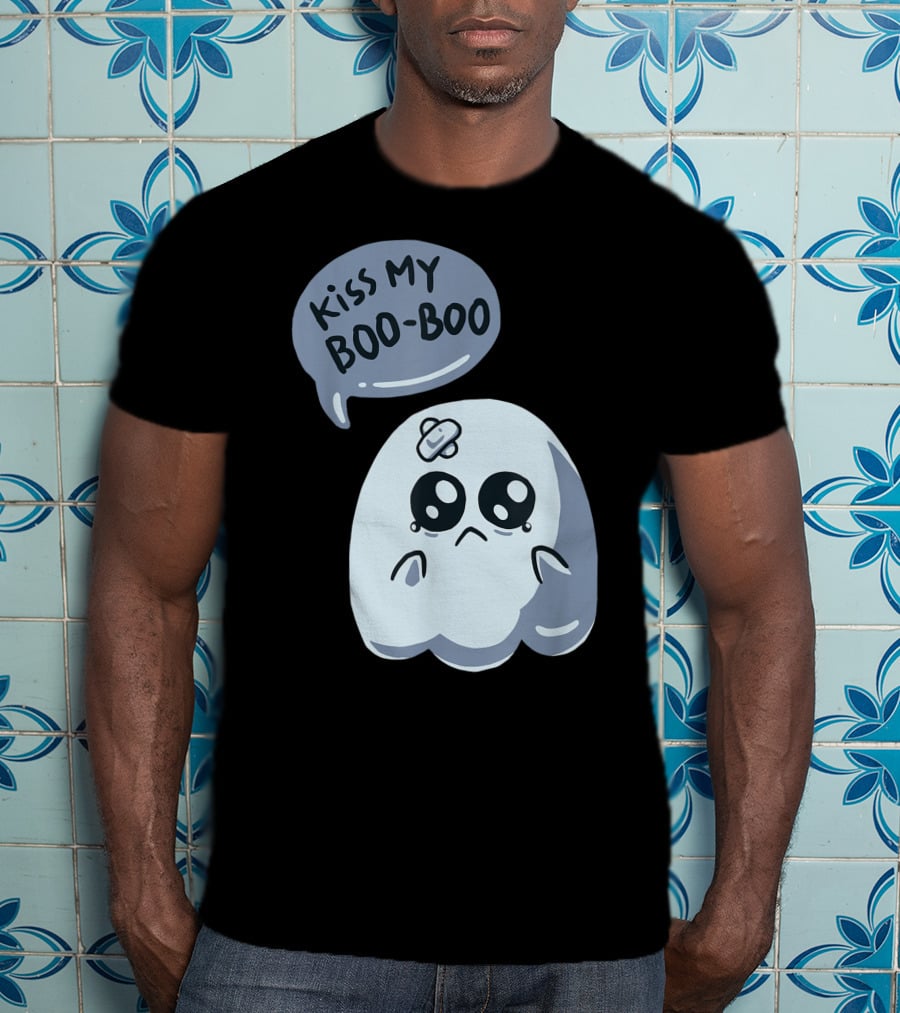 Kiss My Boo-Boo Sad Crying Ghost T-Shirt