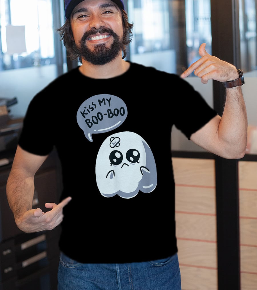 Kiss My Boo-Boo Sad Crying Ghost T-Shirt