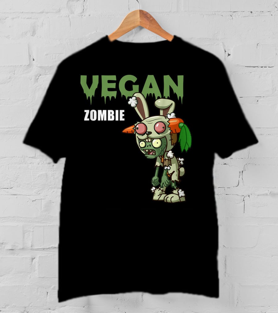 VEGAN ZOMBIE Carrot Bunny Costume Character T-Shirt