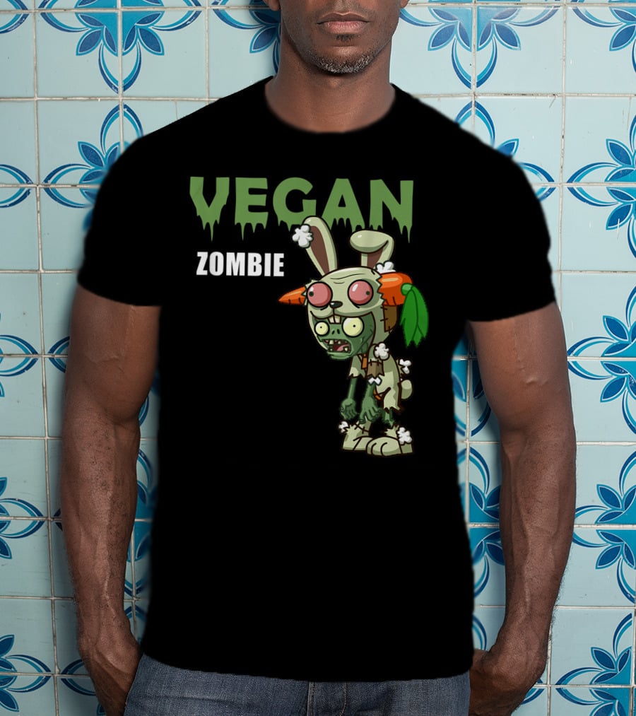 VEGAN ZOMBIE Carrot Bunny Costume Character T-Shirt