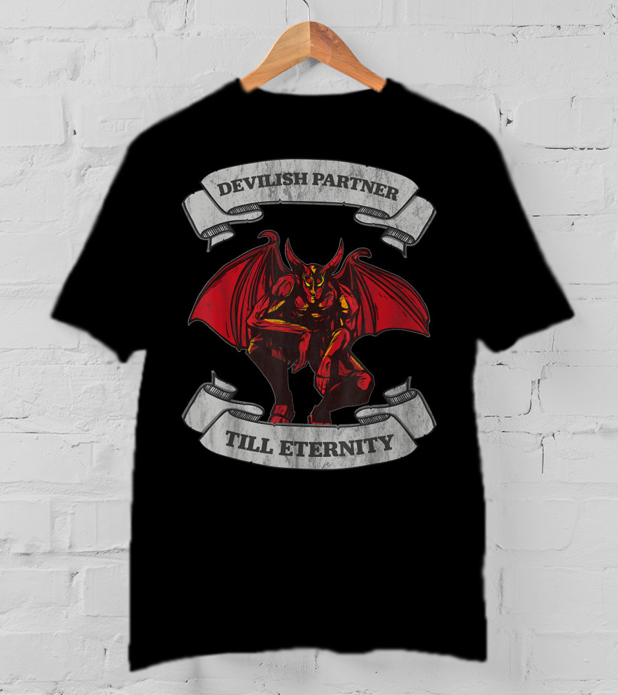 Devilish Partner Till Eternity Demon Couple T-Shirt