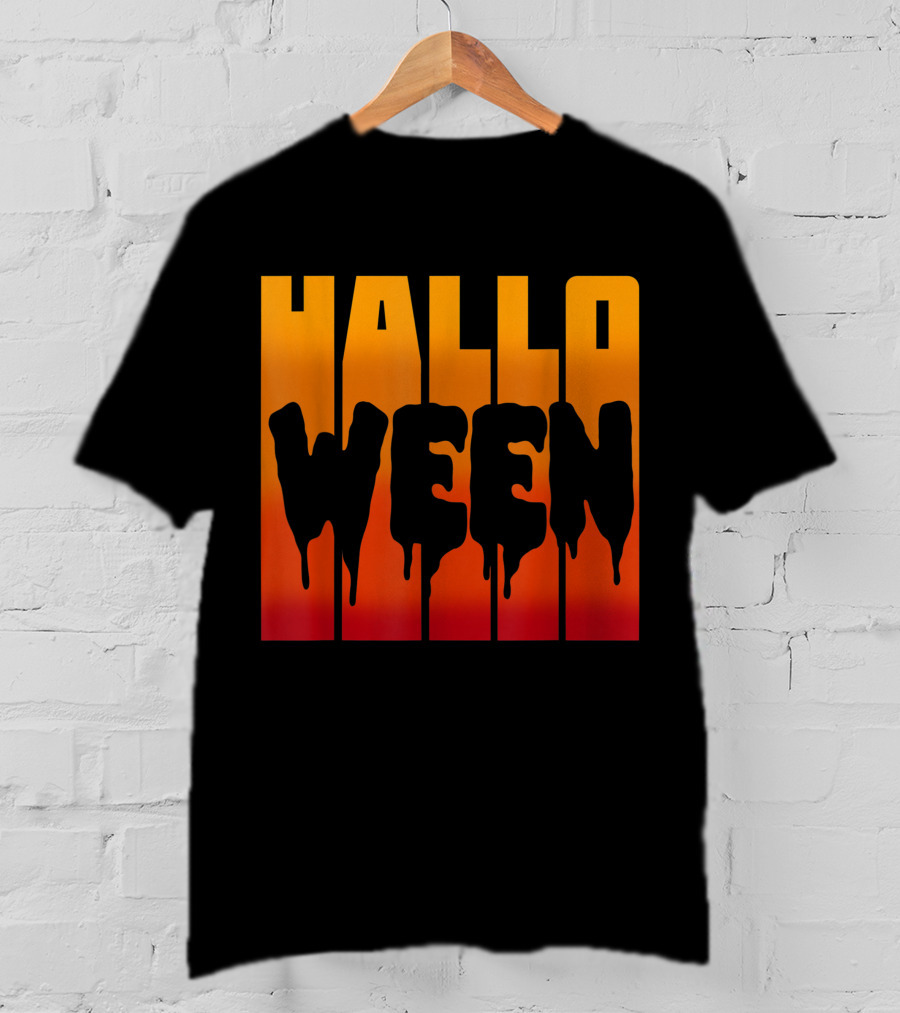 Halloween Dripping Text T-Shirt