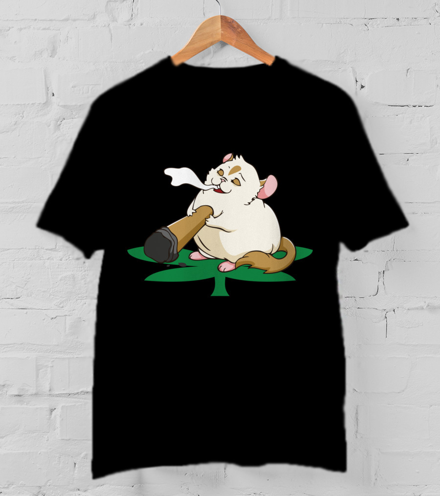 Chinchillin Weed Smoking Chinchilla THC Marijuana Cannabis Leaf T-Shirt