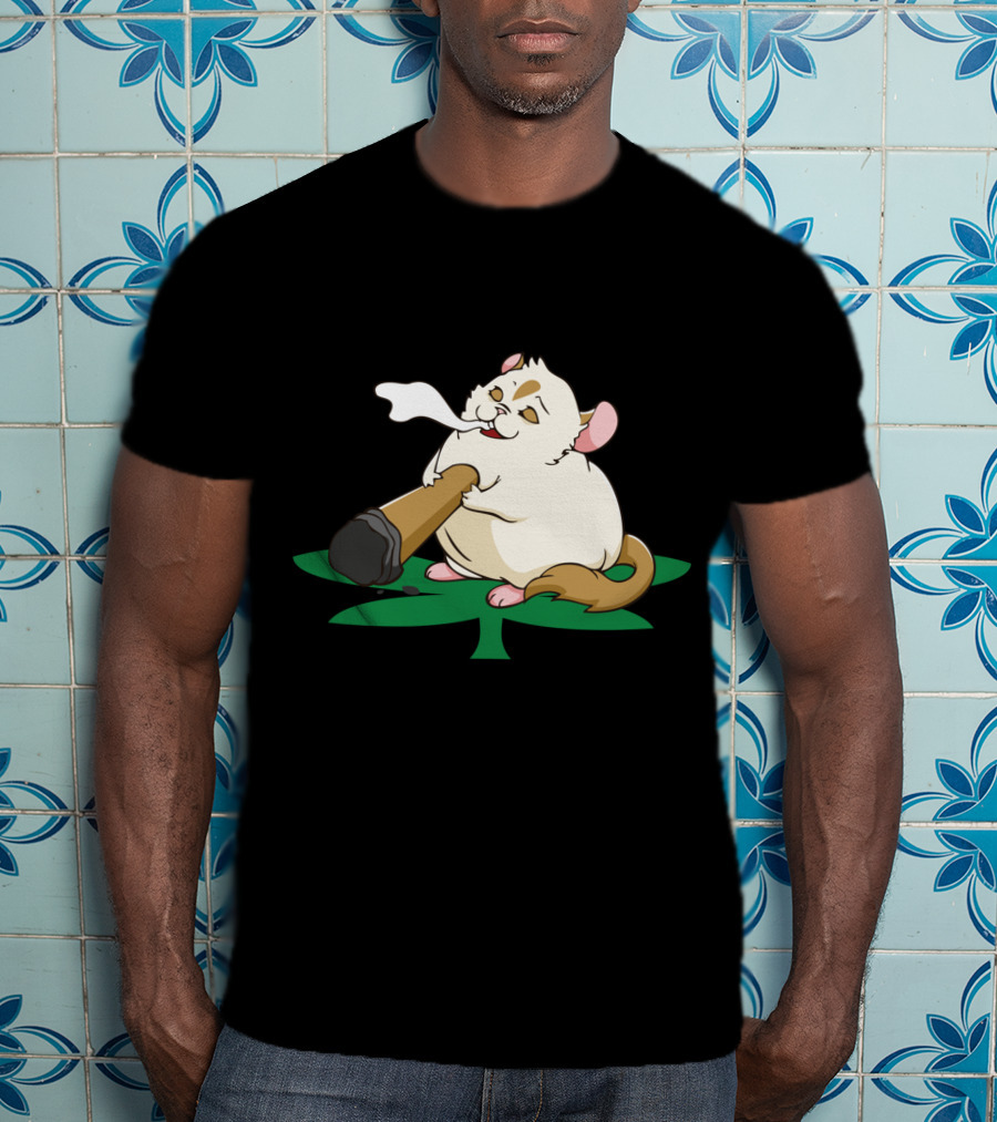 Chinchillin Weed Smoking Chinchilla THC Marijuana Cannabis Leaf T-Shirt